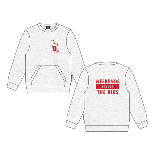 97 Design Co. - Weekends Are For The Kids, Fall Crewneck, Toddler Sweatshirt