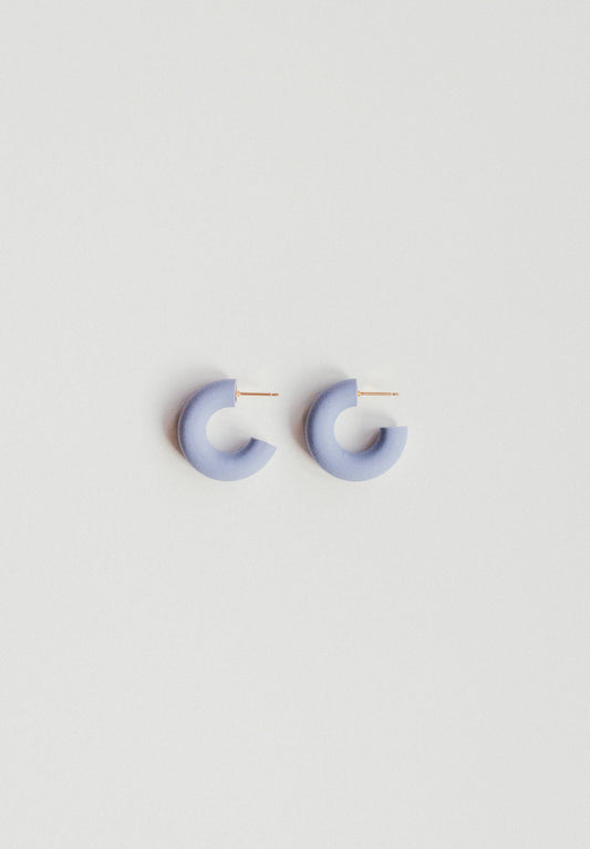 Audrey Harper Co - Blue clay hoop earrings 1’ in