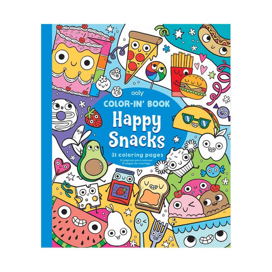 OOLY - 118-306 - Color-in' Book: Happy Snacks (8" x 10")