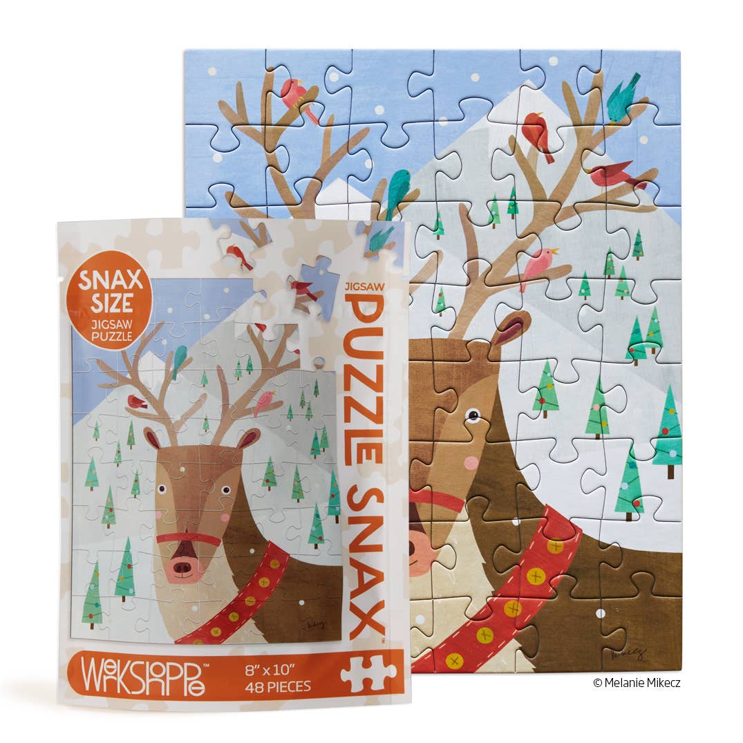 Reindeer and Friends | Holiday Gift | 48 Piece Puzzle Snax