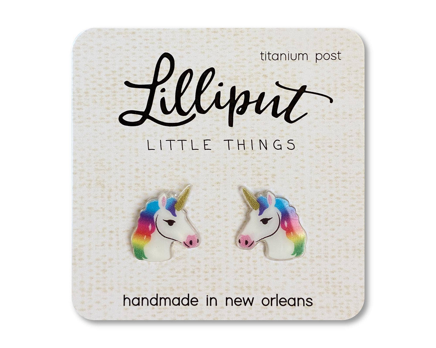 Lilliput Little Things - Rainbow Unicorn Earrings