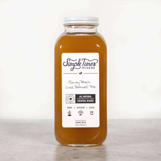 Simple Times Mixers - Honey Peach Cold Brewed Tea | All Natural Cocktail Mixers