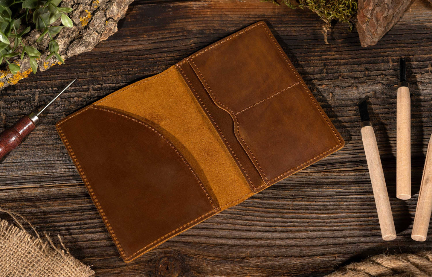 Passport Cover, Genuine Leather Passport Holder Case