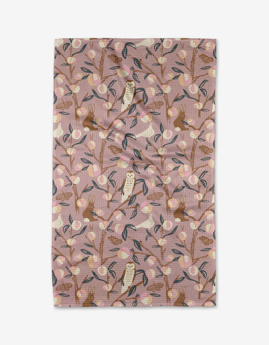 Geometry - Peach Tree Tea Towel
