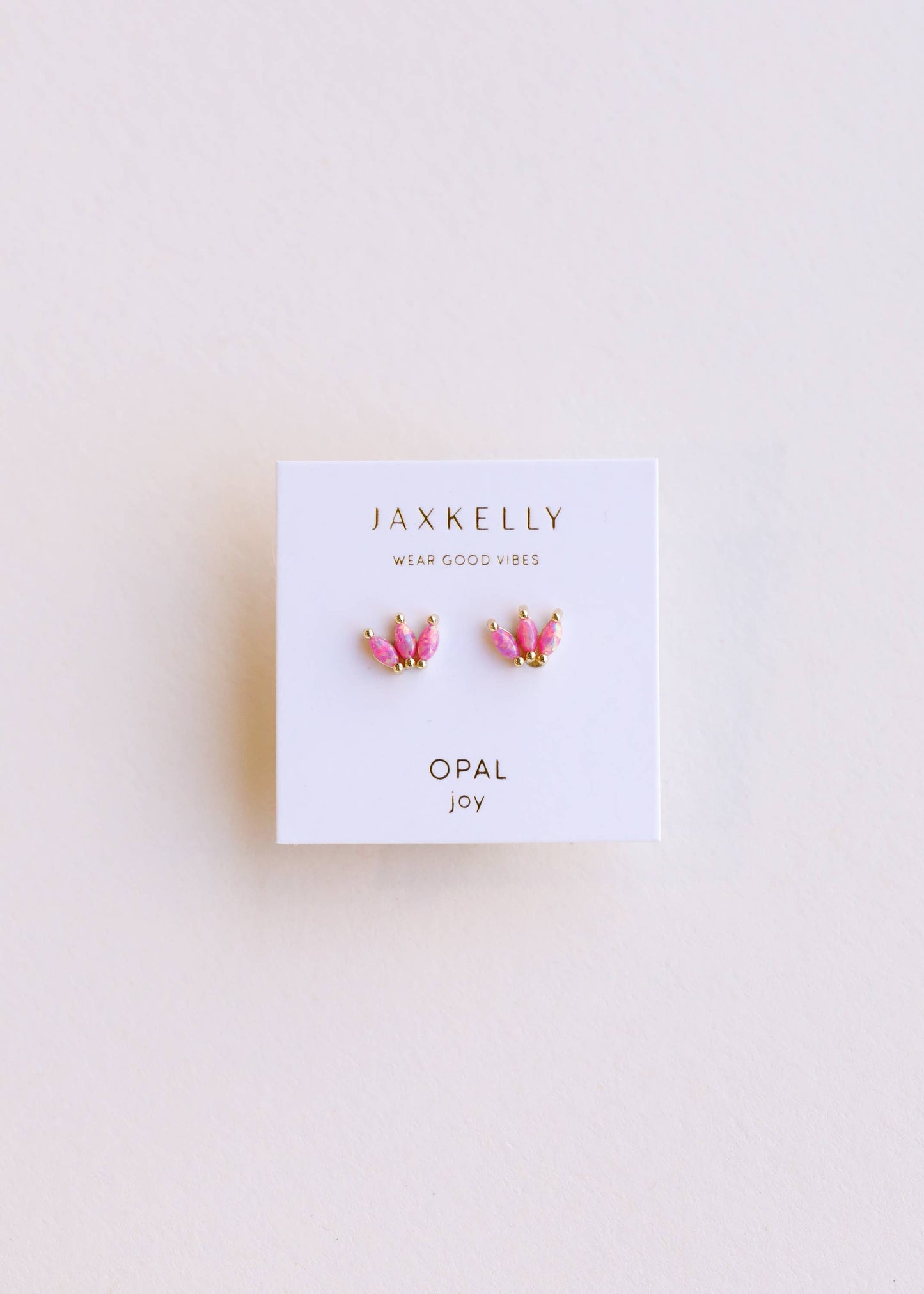 JaxKelly - Opal Crown Stud - Pink - Earring