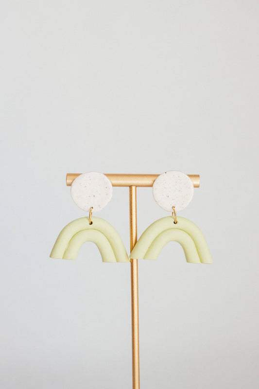 Audrey Harper Co - Green rainbow clay earrings