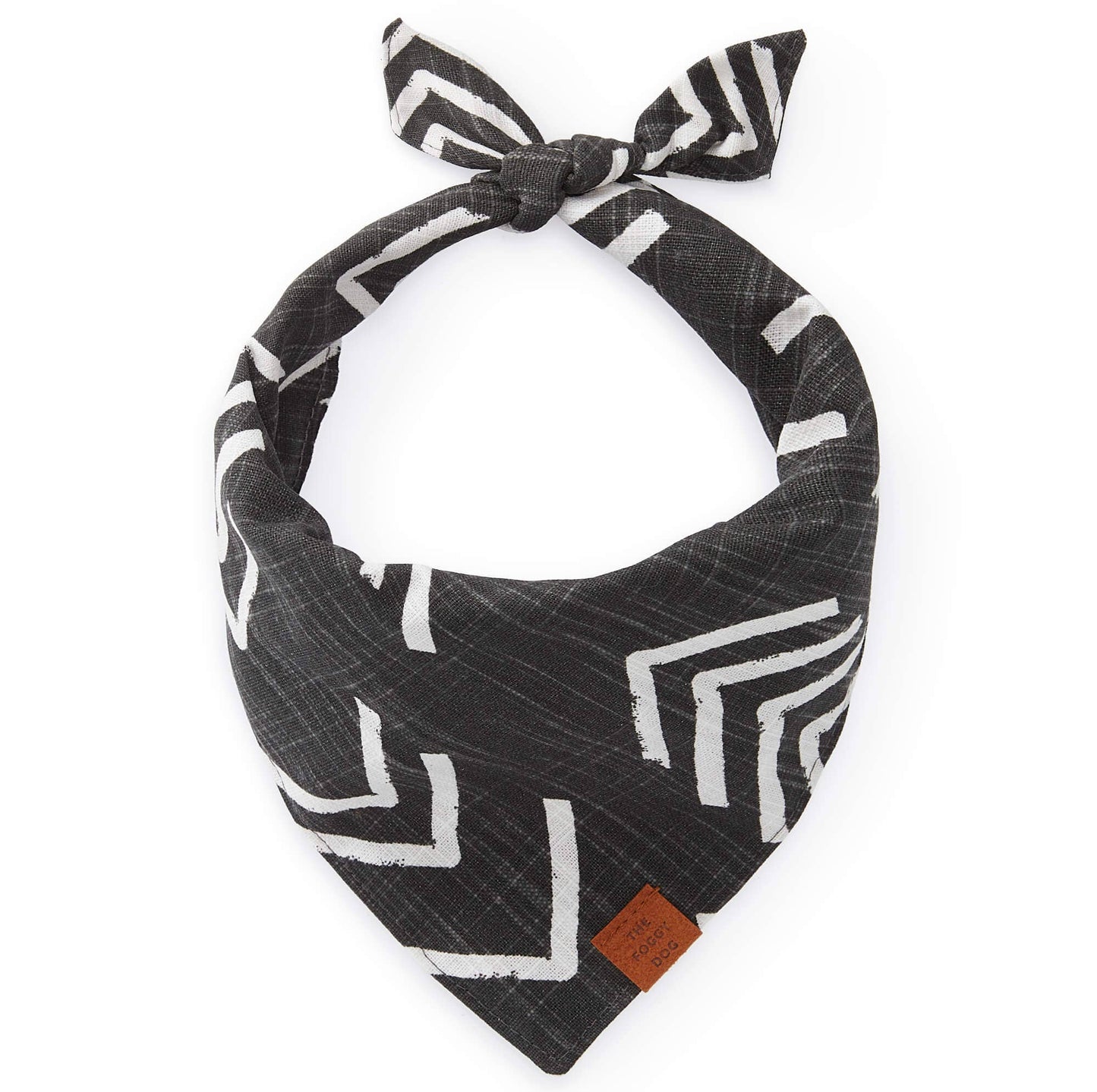 The Foggy Dog - Modern Mud Cloth Black Boho Dog Bandana