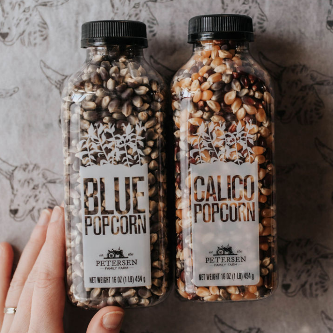 Petersen Family Farm - Farm Fresh Blue Bottled Popcorn