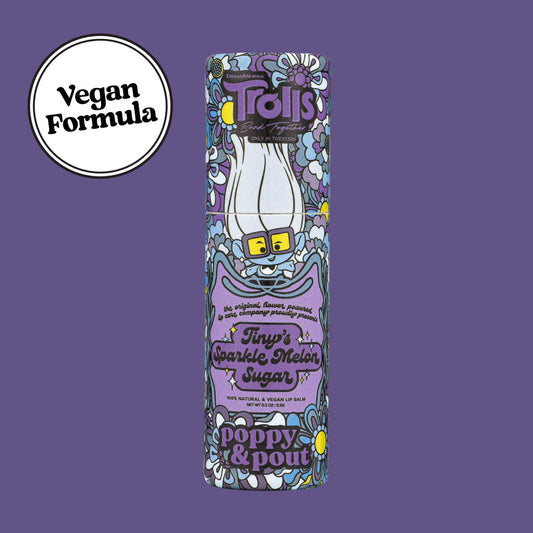 Vegan Lip Balm, "Trolls 3" Tiny Sparkle Melon Sugar