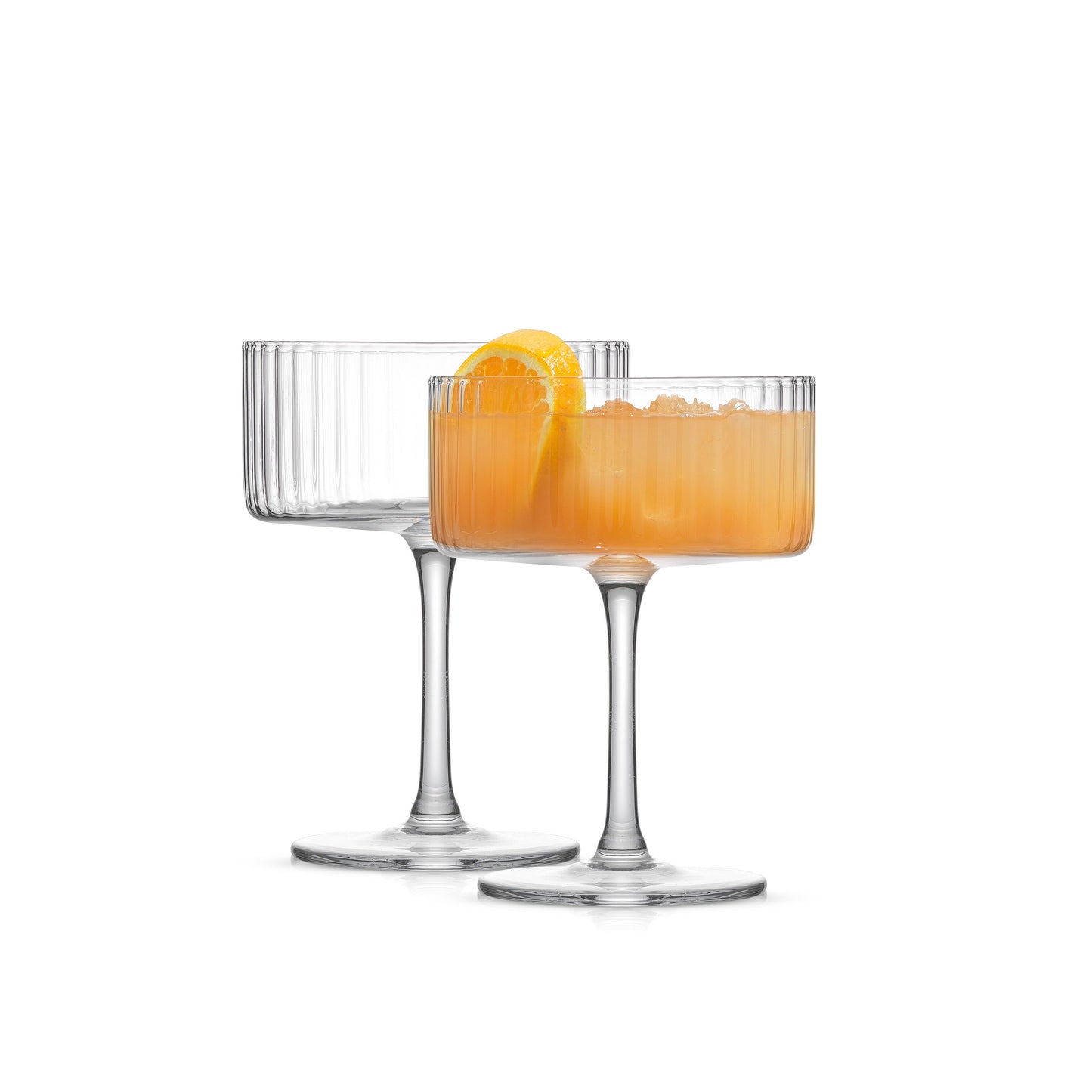 JoyJolt - JoyJolt Elle Fluted Cylinder Martini Coupe Glass