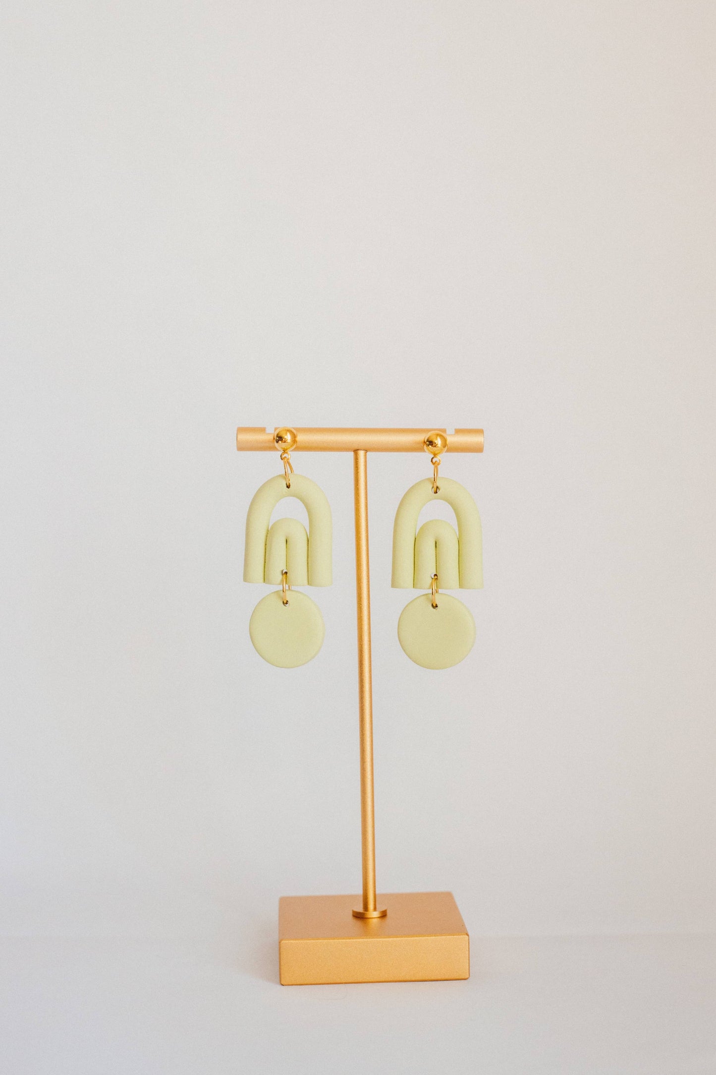 Audrey Harper Co - Light green abstract clay earrings