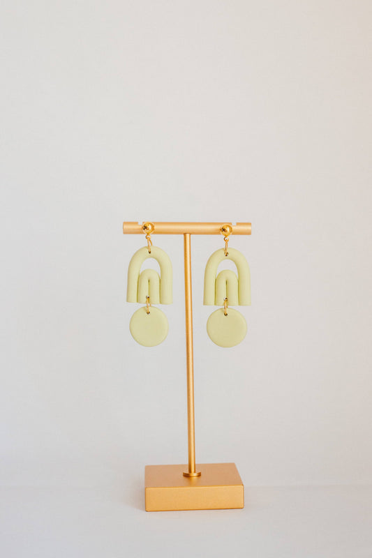 Audrey Harper Co - Light green abstract clay earrings