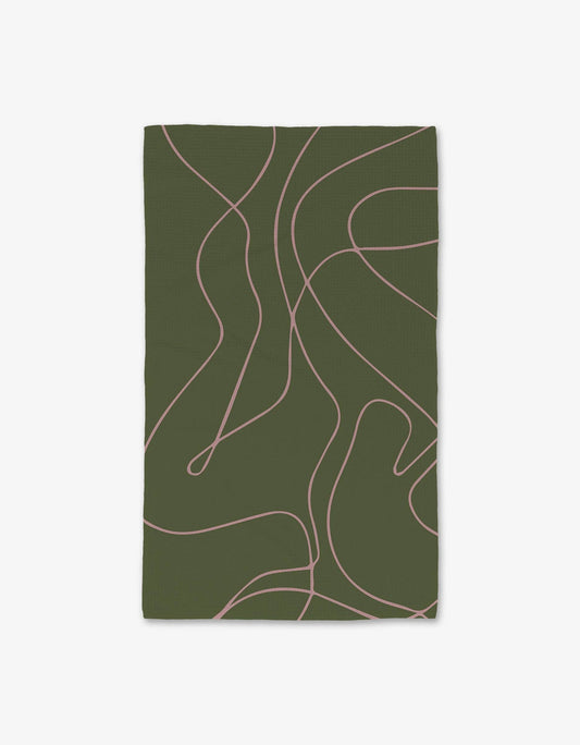 Geometry - Olive Martini Luxe Hand Towel