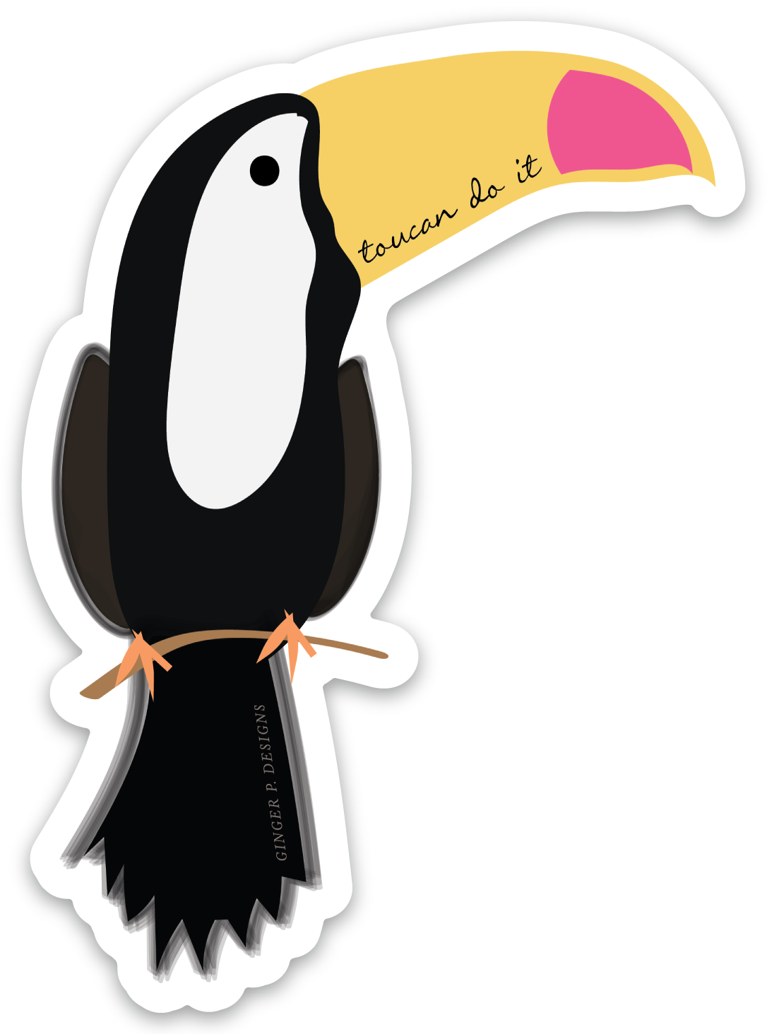 Ginger P. Designs - Toucan Do It Vinyl Sticker