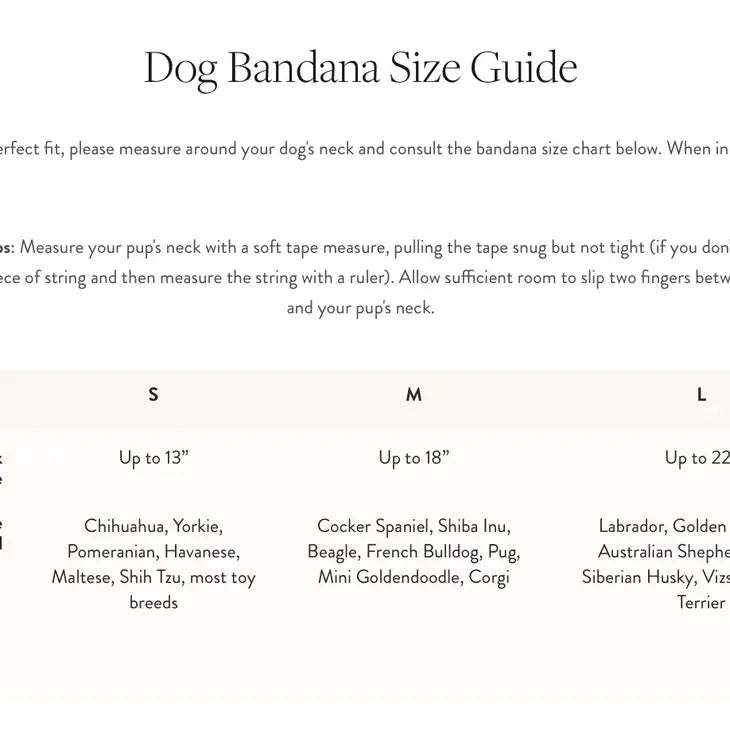 The Foggy Dog - Flax Lines Boho Dog Bandana