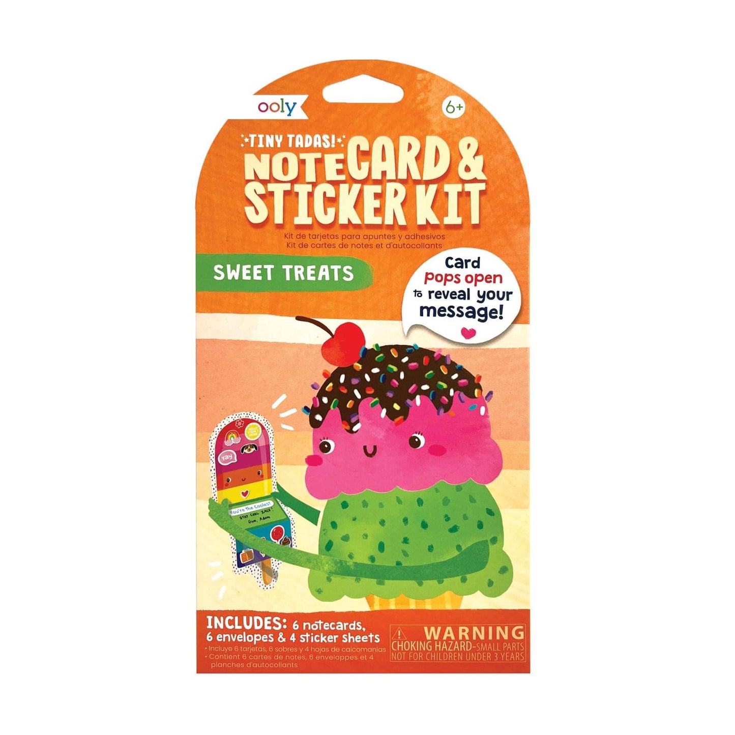 OOLY - Tiny Tada! Note Cards & Sticker Set - Sweet Treats