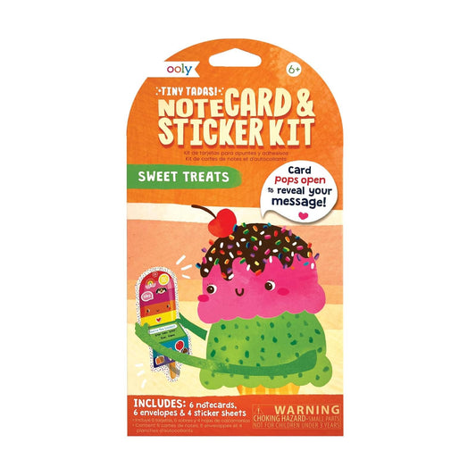 OOLY - Tiny Tada! Note Cards & Sticker Set - Sweet Treats