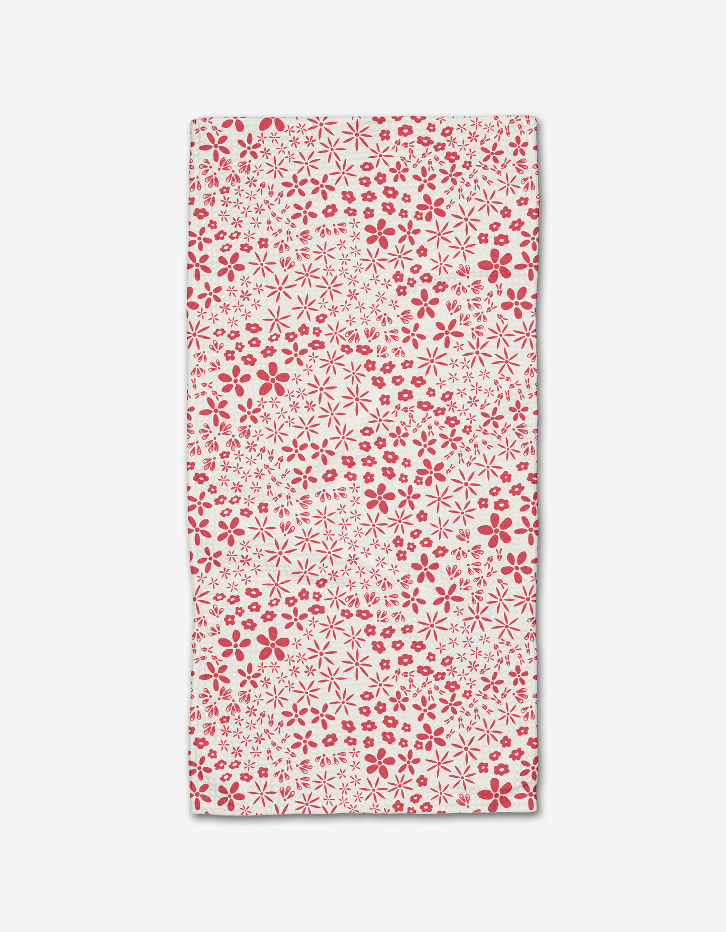 Geometry - Red Fields of Flowers Bar Towel