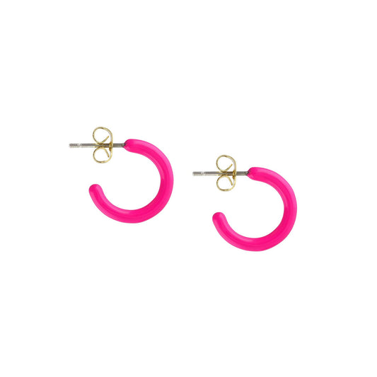 Kris Nations - Petite Palette Enamel Post Hoop Earrings