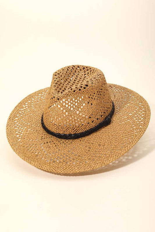 Anarchy Street - Loose Weave Braid Band Sun Hat