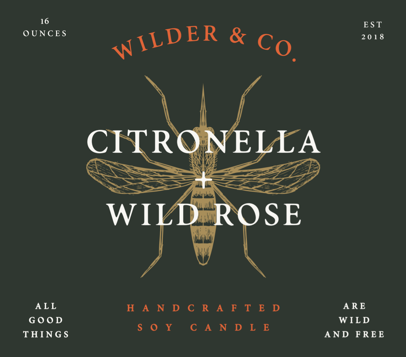 American Heritage Brands - Citronella + Wild Rose Outdoor Patio Candle