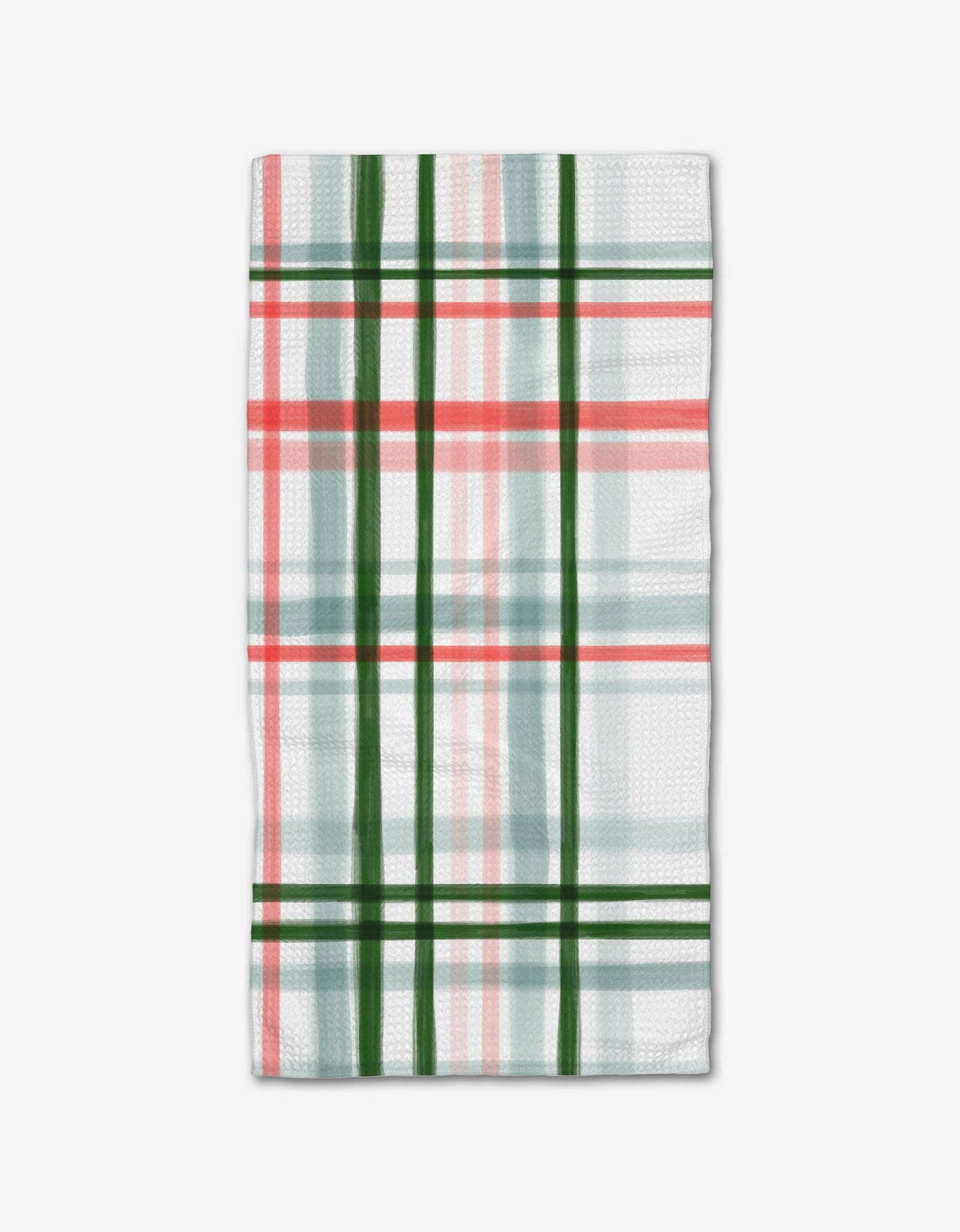 Geometry - Peppermint Plaid Bar Towel