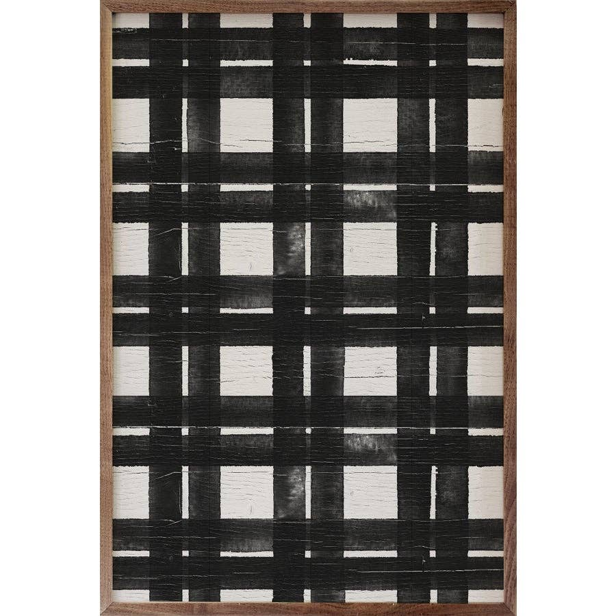 Pattern Weave Plaid White: 16 x 24 x 1.5