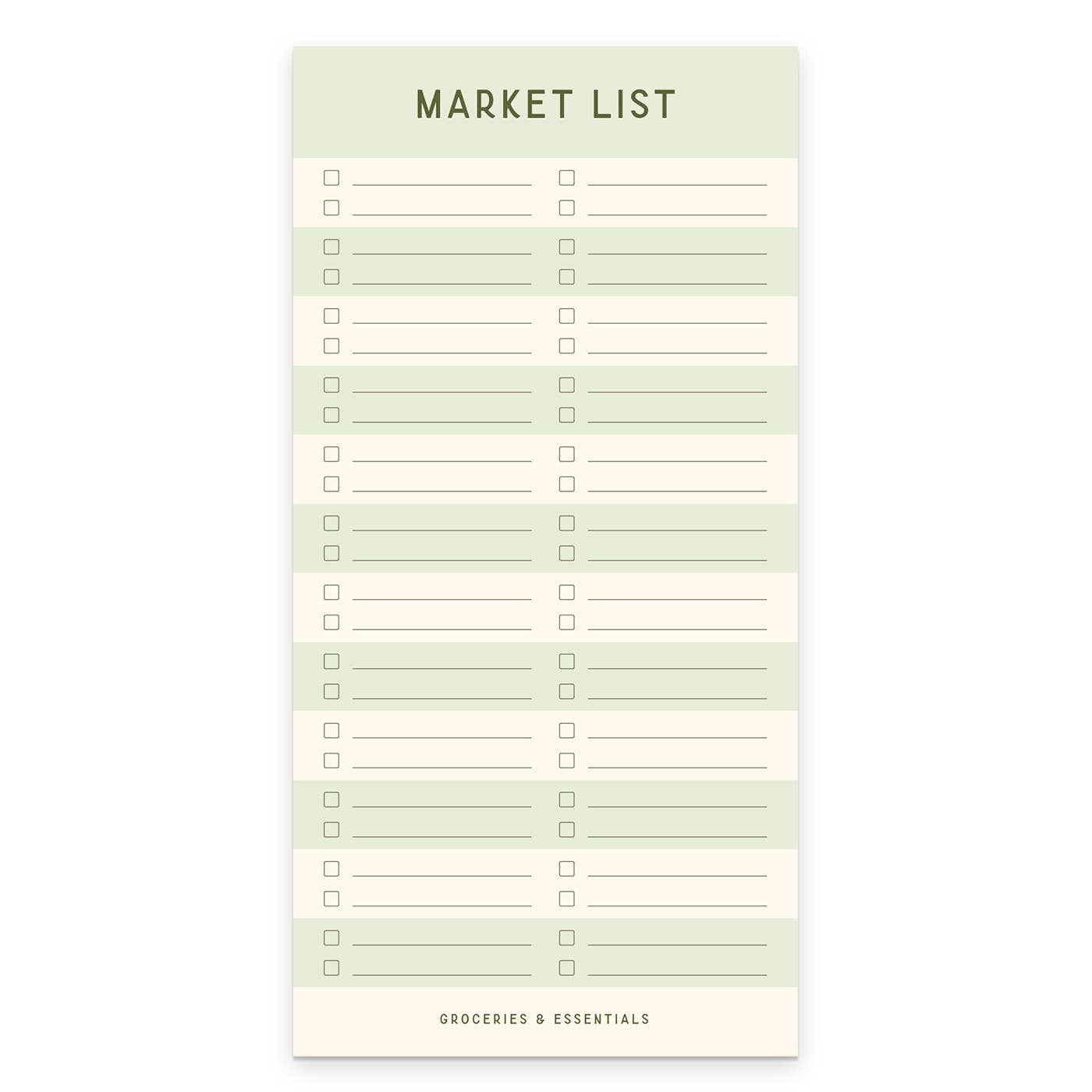 Ruff House Print Shop - Striped Market List