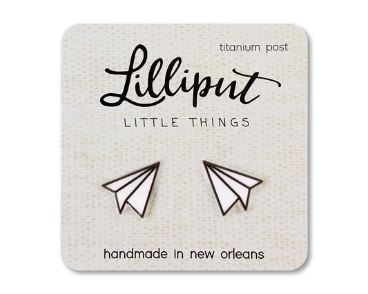 Lilliput Little Things - Paper Airplane Earrings