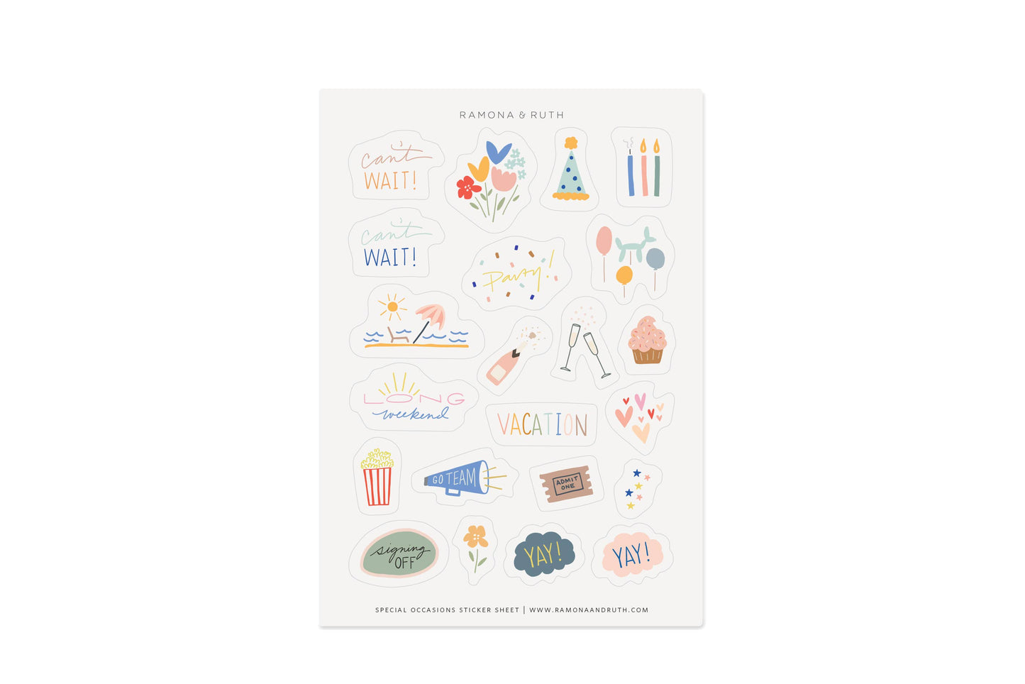 Ramona & Ruth - Self-Care Sticker Sheet