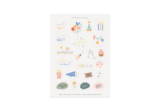 Ramona & Ruth - Self-Care Sticker Sheet