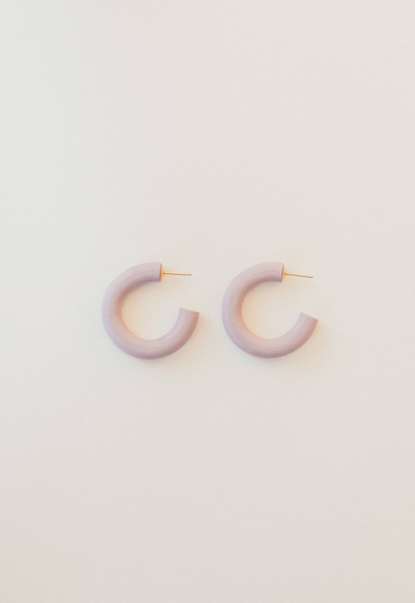 Audrey Harper Co - Light purple clay hoop earrings