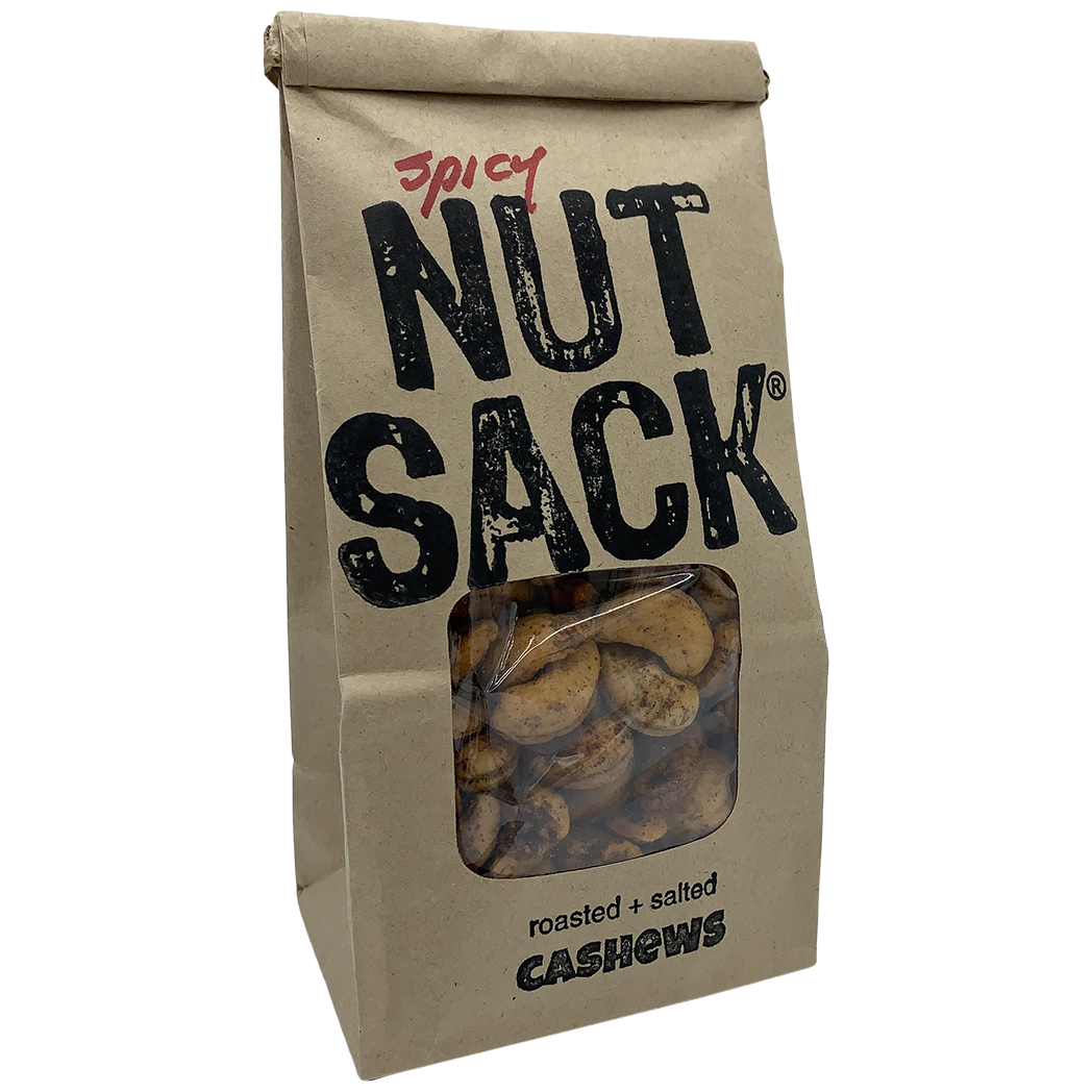 Nutsack Nuts - Spicy Cashews - Roasted Nuts - homebody