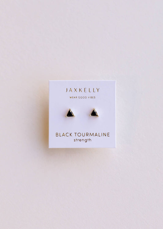 JaxKelly - Mini Energy Gem - Black Tourmaline - Earring