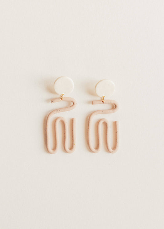 Audrey Harper Co - Pink abstract clay earrings